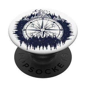 travel compass / celtic mountain design popsockets popgrip: swappable grip for phones & tablets