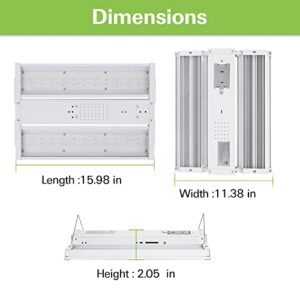 hykolity 2 Pack LED Linear High Bay Shop Light, 1.5FT 210W LED Shop Light Fixture, 27300lm 130LM/W, 100-277V, 0-10V Dim, 5000K Warehouse Lighting, ETL Approved, 5 Years Warranty