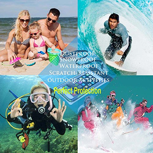 smartlle Universal Waterproof Phone Pouch Holder, Large Phone Waterproof Case Underwater Dry Bag for iPhone 13 12 11 Pro Max XR,XS, 8,7,6 Plus,SE, Galaxy S22/A/Note, LG,7”, Beach Water Pool -2 Pack