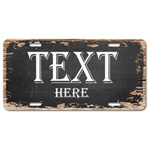 any text here custom personalized chic sign vintage retro rustic 6"x 12" inches metal plate store home man cave funny decor gift ideas