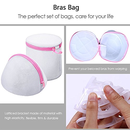 Techoss Polyester Mesh Zipper Laundry Bags for Delicates