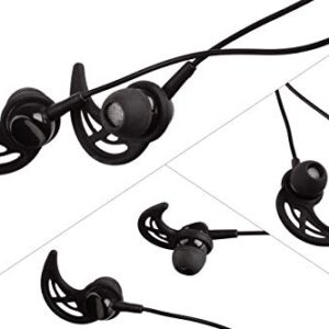 Xcessor 4 Pairs (8 Pieces) Universal Silicone Earhooks. Earphone Accessory for Sports. Compatible with The Most Popular in-Ear Headphones. Black