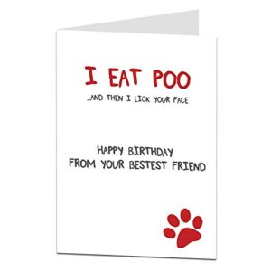 funny birthday card dog pet theme perfect for the owner lover mum dad husband boyfriend from your furry bestest friend