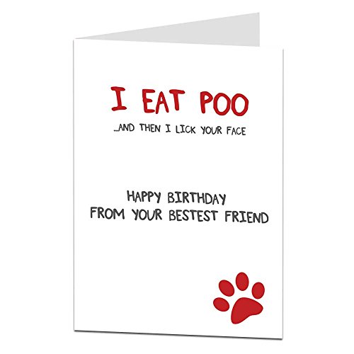 Funny Birthday Card Dog Pet Theme Perfect For The Owner Lover Mum Dad Husband Boyfriend From Your Furry Bestest Friend