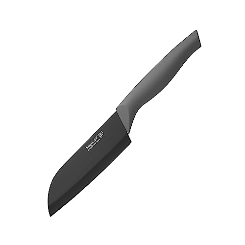 Berghoff Essentials Non-stick Santoku Knife 6", Multifunctional, Ergonomically Designed Soft-grip Handle, Grey