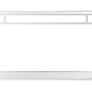 Town Square Chrome Console Table with Shelf, Glass/Chrome