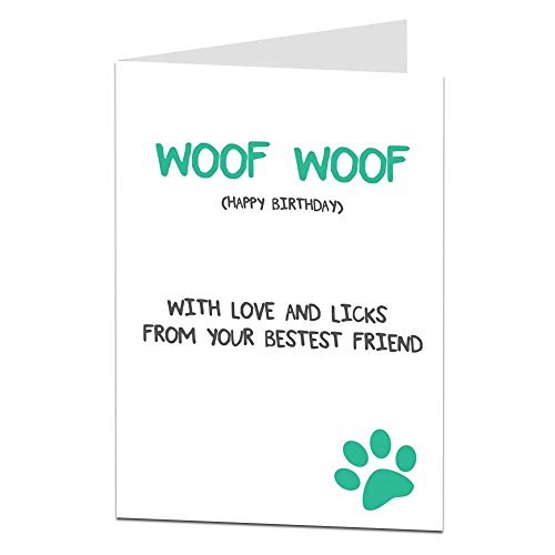 Funny Birthday Card Dog Pet Theme Perfect For The Owner Lover Mum Dad Husband Boyfriend From Your Furry Friend