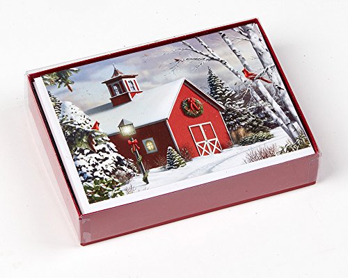 As Winter Calls Boxed Christmas Cards - 15 Cards & 16 Foil Lined Envelopes