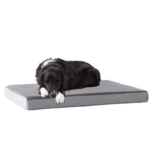 barkbox memory foam platform dog bed | plush mattress for orthopedic joint relief (large, grey)