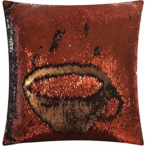Mainstays Mermaid Pillow Decorative Pillow, 17x17, Brown/Gold