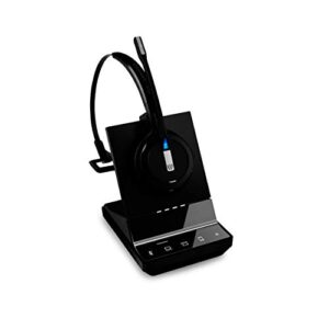 Sennheiser SDW 5016 (507016) Single-Sided Wireless DECT Headset for Desk Phone Softphone/PC& Mobile Phone Connection Dual Microphone Ultra Noise-Canceling, Black, 3 inches