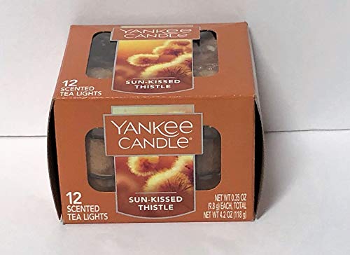 Yankee Candle Sun-Kissed Thistle Tea Light Candles, Fruit Scent