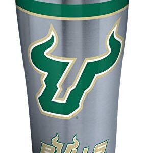 Tervis Triple Walled University of South Florida Bulls Insulated Tumbler Cup Keeps Drinks Cold & Hot, 20oz - Stainless Steel, Tradition