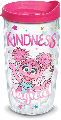 Tervis Sesame Street Made in USA Double Walled Insulated Tumbler Travel Cup Keeps Drinks Cold & Hot, 10oz Wavy, Abby Cadabby Kindness