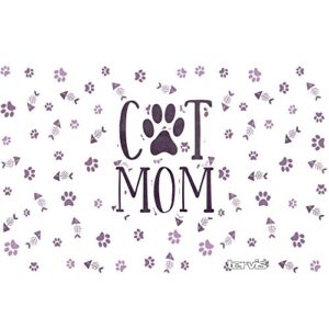 Tervis Cat Mom Triple Walled Insulated Tumbler Travel Cup Keeps Drinks Cold & Hot, 20oz Legacy, Stainless Steel