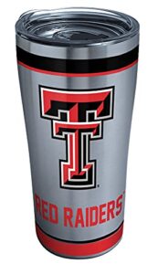 tervis triple walled texas tech university red raiders insulated tumbler cup keeps drinks cold & hot, 20oz - stainless steel, tradition