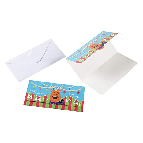 Sustainable Greetings 36 Pack Money Christmas Money Holder Cards with Envelopes, 6 Holiday Designs (7.25 x 3.5 In)