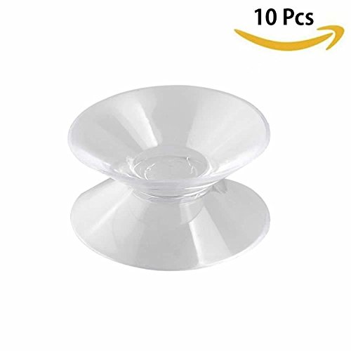 KAIBSEN® [10/20/30/50/100 Pcs] Sucker Pads for Glass - Double Sided Suction Cups，Transparent Plastic Glass Table Top Spacers (Diameter: 2cm 3cm 3.5cm)