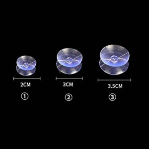 KAIBSEN® [10/20/30/50/100 Pcs] Sucker Pads for Glass - Double Sided Suction Cups，Transparent Plastic Glass Table Top Spacers (Diameter: 2cm 3cm 3.5cm)