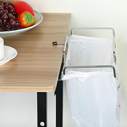 GOTOTOP Trash Bag Holder,Outdoor Trash Can Bracket Dustbin Cage Table Garbage Storage Bags Rack Hanging Metal Trash Bag Holder for Kitchen Storage Cupboard,13.6” X 10.2” X 1.8”