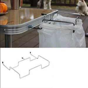 GOTOTOP Trash Bag Holder,Outdoor Trash Can Bracket Dustbin Cage Table Garbage Storage Bags Rack Hanging Metal Trash Bag Holder for Kitchen Storage Cupboard,13.6” X 10.2” X 1.8”