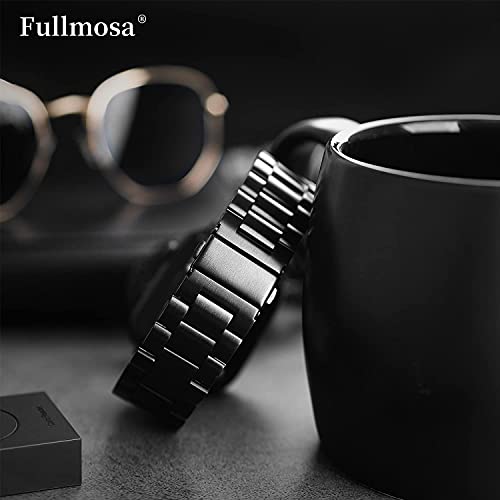 Fullmosa Compatible Apple Watch Band 42mm 44mm 45mm 49mm 38mm 40mm 41mm, Stainless Steel iWatch Band with Case for Apple Watch Series 8/7/6/5/4/3/2/1/SE/SE2/Ultra, 42mm 44mm 45mm Black