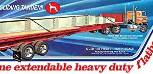 AMT AMT1111 1:25 Dane Extendable HD Flat Bed Trailer, Multi