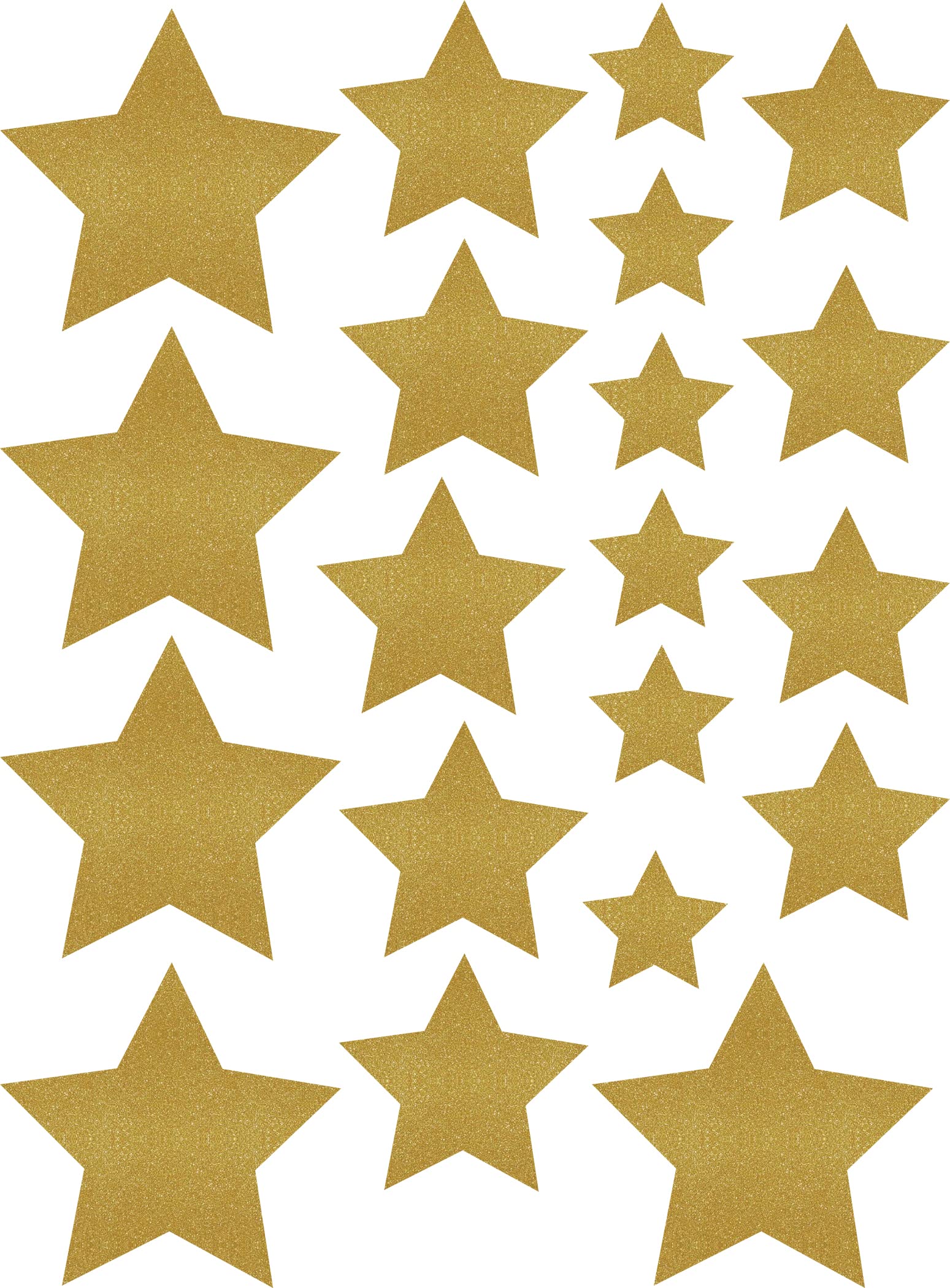 Teacher Created Resources Gold Shimmer Stars Accents, Not Glittery - Assorted Sizes (TCR8868)