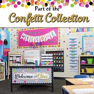 Teacher Created Resources Black Confetti Straight Border Trim (TCR8880)