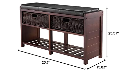 Winsome Nathan 5-PC Set Cappuccino Snack Table 23.7x15.83x25.51