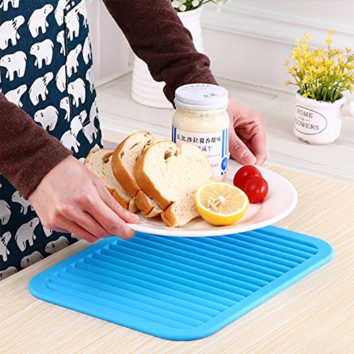 dealcase 9"X12" Environmental Silicone Mats, Premium Quality Insulated Flexible Durable Non Slip Coasters Hot Pads Hot Dishes, Pots Pans - Waterproof Trivet mat, Tableware Pad, Hygienic Safety, Black