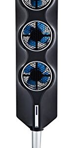 Ozeri 3X Tower Fan (44") with Bluetooth and Passive Noise Reduction Technology, Black