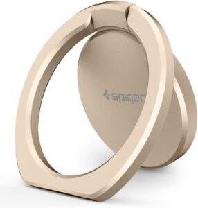 spigen style ring 360 cell phone ring/phone grip/stand/holder for all phones and tablets compatible with magnetic car mount - champagne gold
