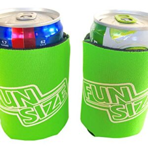 KCC Industries 8 oz. Mini Beer & Soda Slim Can Sleeves - Set of 2 Fun Size Coolies (Lime Green)