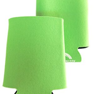 KCC Industries 8 oz. Mini Beer & Soda Slim Can Sleeves - Set of 2 Fun Size Coolies (Lime Green)