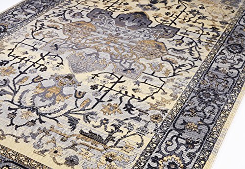 Pierre Cardin Cosmos Collection Oriental Design Area Rugs for Living Room Carpets (5' x 8', Multi (CS13D))