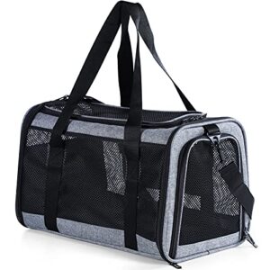 petsfit most airline approved cat carrier dog carriers soft-sided pet washable travel carrier for puppies/kittens/rabbit,5-sided breathable mesh/self-lock zippers