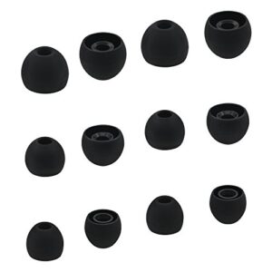 alxcd eartips for sony in-ear headphone, (s/m/l) 6 pair silicone replacement ear tips cushion, fit for sony mdr xba series in-ear headset mdr-xb50ap xba-h1 etc.[6 pair/black]