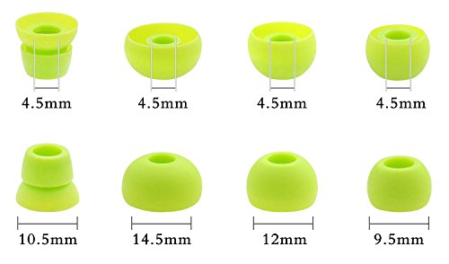 ALXCD Ear Tips for PB3 Powerbeats 3 Headphone, SML 3 Sizes 6 Pair Silicone Replacement Earbud Tips & 2 Pair Double Flange Ear Tips, Fit for Beats Powerbeats2 Pb3 [8 Pair](Green)