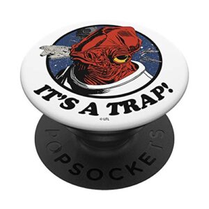 star wars admiral ackbar it's a trap catchphrase popsockets popgrip: swappable grip for phones & tablets