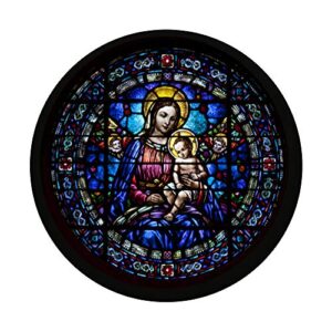 Blessed Virgin Mary and Jesus Stained Glass Design PopSockets PopGrip: Swappable Grip for Phones & Tablets