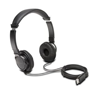 kensington usb-a hi-fi headphones (k97600ww), black