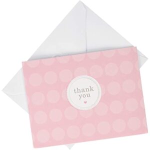 American Greetings Thank You Cards with Envelopes, Pink Dots (20-Count)