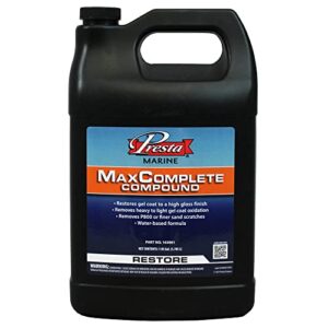 presta 163001 maxcomplete compound for removing p800, finer sand scratches and light-heavy oxidation - 1 gallon