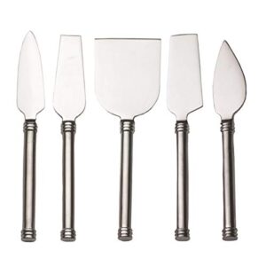 rsvp international endurance® stainless steel cheese knives, set of 5 | five different blades | cut & serve cheeses in style | great for parties, events, or home use | dishwasher safe
