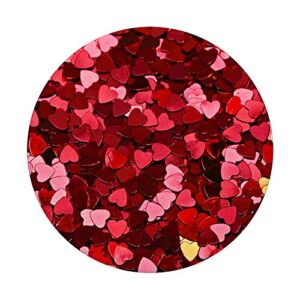 Red Pink Confetti Hearts PopSockets PopGrip: Swappable Grip for Phones & Tablets