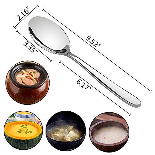 Kekow 8-Piece Stainless Steel Buffet Serving Spoons