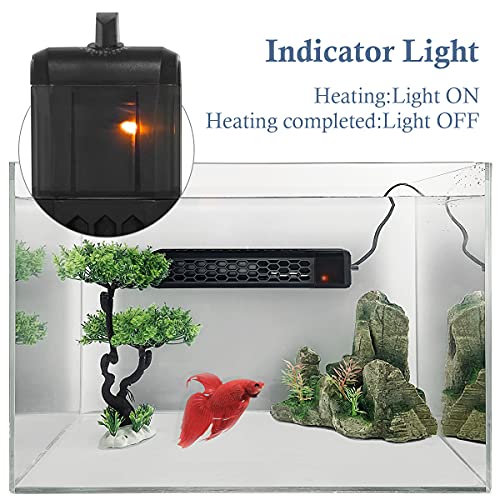 HITOP PTC Adjustable Aquarium Heater, Sturdy Fish Tank Heater with Protective Cover, 100W/200W/300W/400W Heater for Fresh/Saltwater Fish/Turtle Tank up to 120 Gallon