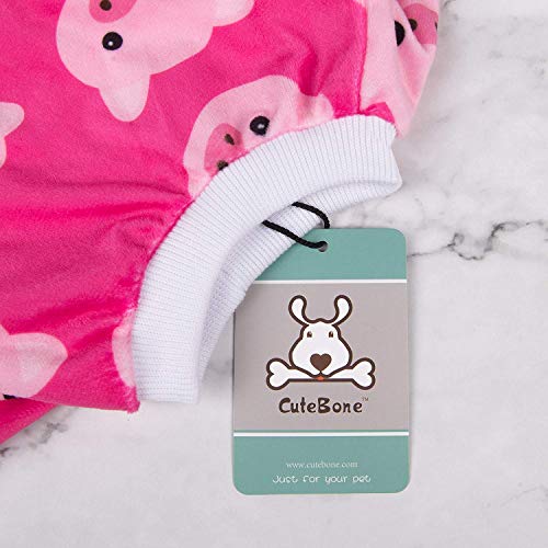 CuteBone Pink Pig Dog Pajamas Cute Cat Clothes Pet Pjs Onesie, Medium P46M