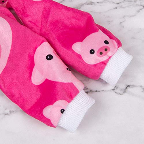 CuteBone Pink Pig Dog Pajamas Cute Cat Clothes Pet Pjs Onesie, Medium P46M